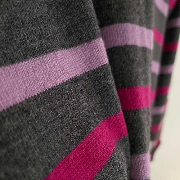 DKNY Jeans Striped Cotton Cashmere Blend Funnelneck Sweater Size XL - Picture 8 of 12